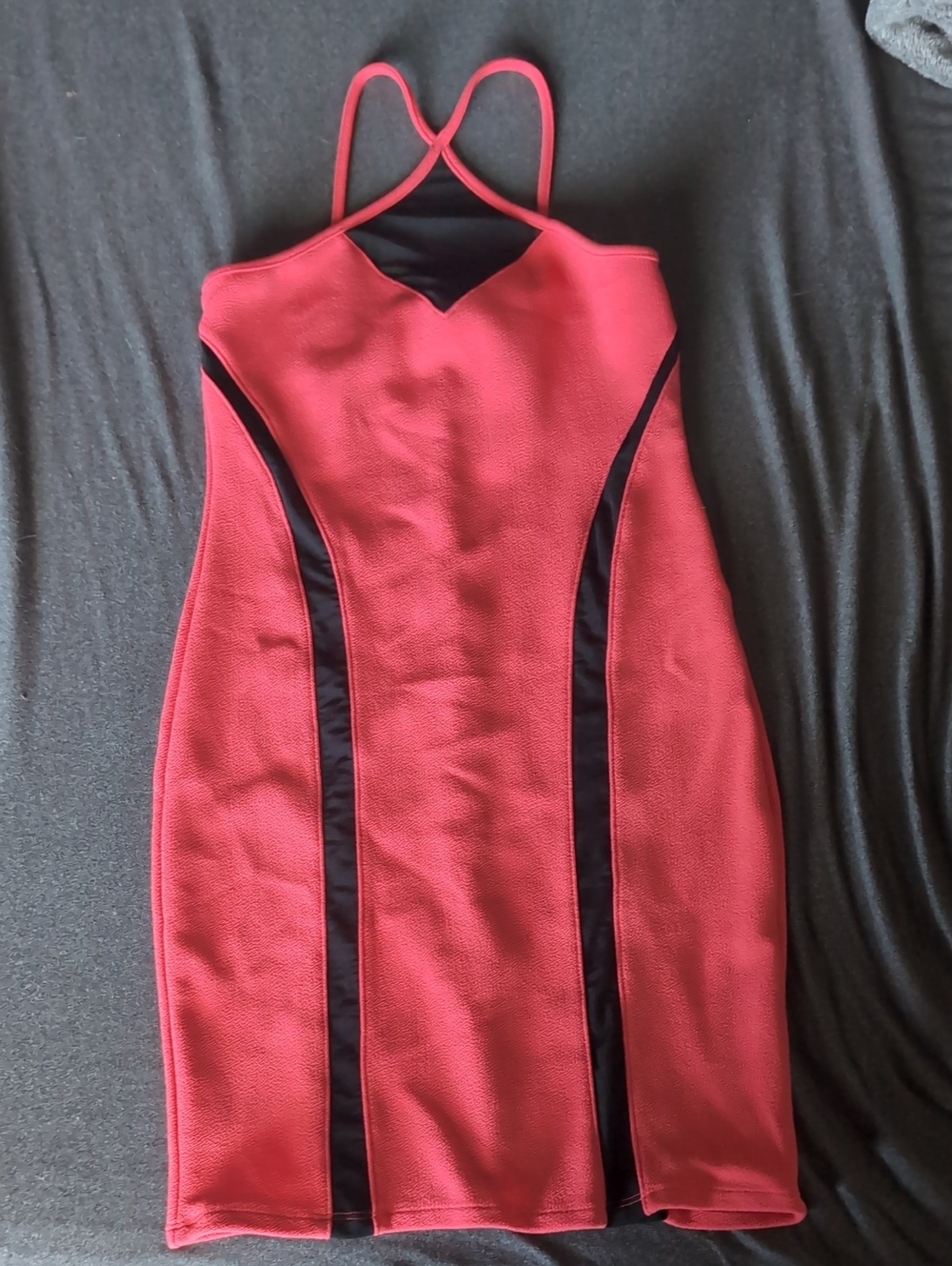 Charlotte Russe Pink Mini Dress with Black Insets
